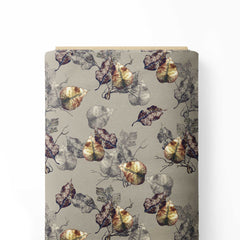 leaf pattern with vintage texture Print Fabric