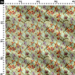 natural uniqe style flower allover Print Fabric