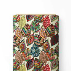 African touch leaf design Print Fabric