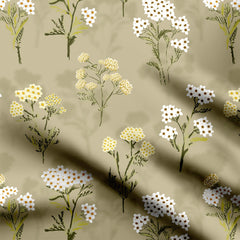 classic white floral Print Fabric