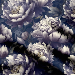 dark vintage flower design Print Fabric