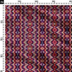 Purple Zigzag Print Fabric