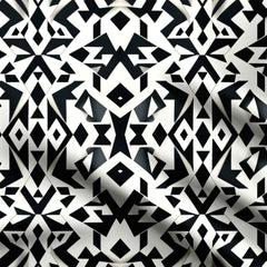 Black & White Dilution Print Fabric