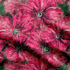 abstract flowers Print Fabric