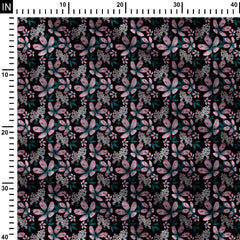 textured flowers Cotton Poplin Print Fabric