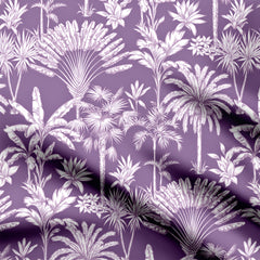 purple toon tropical Cotton Fabric