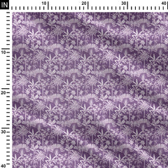 purple toon tropical Cotton Fabric