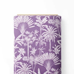 purple toon tropical Cotton Fabric