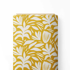 yellow toon tropical Cotton Fabric