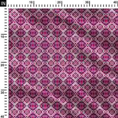 Magenta Pink Geometric Print Fabric