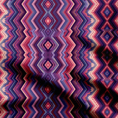 Purple Zigzag Print Fabric