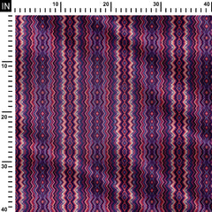 Purple Zigzag Print Fabric