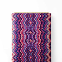 Purple Zigzag Print Fabric