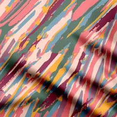 watercolor stripes Print Fabric