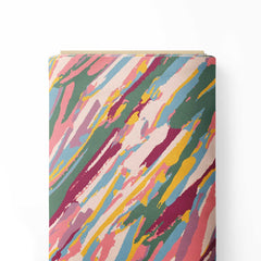 watercolor stripes Print Fabric