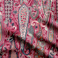 biggest red paisley Print Fabric