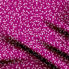 Pinky Leaves Print Fabric