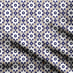 Blue Bohemian Print Fabric