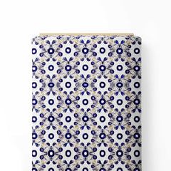 Blue Bohemian Print Fabric