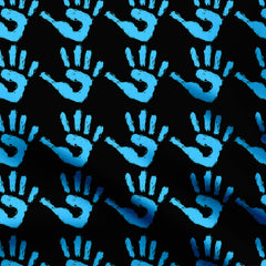 Blue Hands Print Fabric