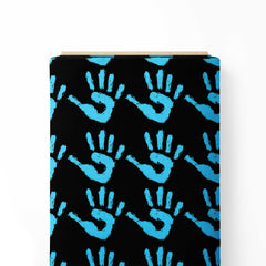 Blue Hands Print Fabric