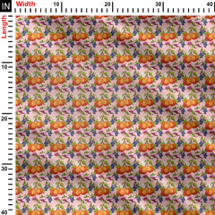 Peachy Botanical Print Fabric