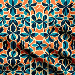 Abstract Geometric Ornamental Print Fabric