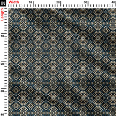 Dark Geometric Print Fabric