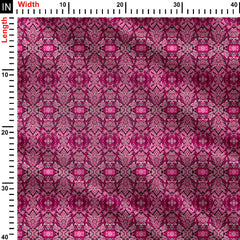 Magenta dye Pink Print Fabric