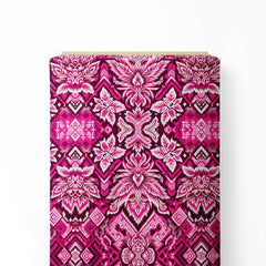 Magenta dye Pink Print Fabric