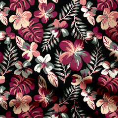 red floral pattern Print Fabric