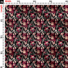 red floral pattern Print Fabric