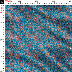 Rayon 1 Meter kalamkari textured design Print Fabric