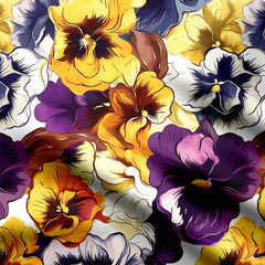 graphic style floral Cotton Fabric