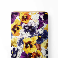 graphic style floral Cotton Fabric