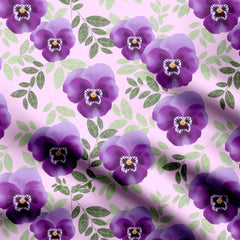 Pansy Pink Print Fabric