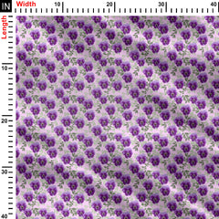 Pansy Pink Print Fabric