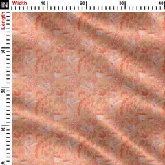 Hummingbirds bloom peach fuzz Print Fabric