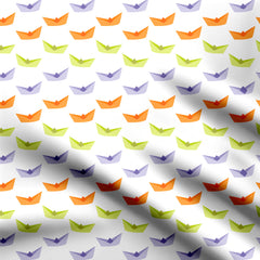 Paperboat Print Fabric