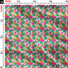 Spring Vibe Pink Floral Cotton Fabric