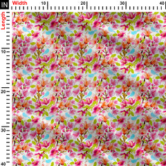 Cozy blossoms Floral Print Fabric