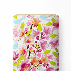 Cozy blossoms Floral Print Fabric