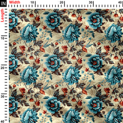 meel print style flower design Print Fabric