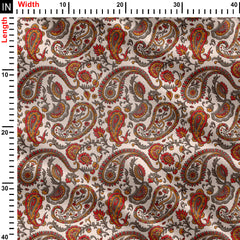 Kalamkari Paisley affair Print Fabric