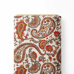 Kalamkari Paisley affair Print Fabric