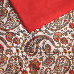 Kalamkari Paisley affair Tussar Silk Unstitched Suit Set