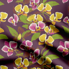 Plum floral Print Fabric