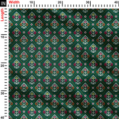 Patola Flower Pixel Print Fabric