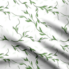 Watercolour leaves Print Fabric