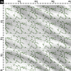 Watercolour leaves Print Fabric